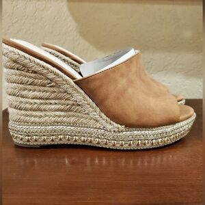 Seven Dials Tan Wedge Mules